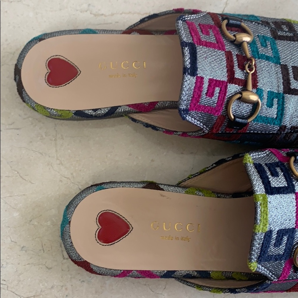 Gucci Lurex Princetown metallic GG Mules - Picture 2 of 15